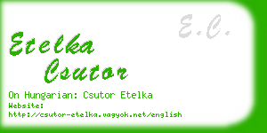 etelka csutor business card